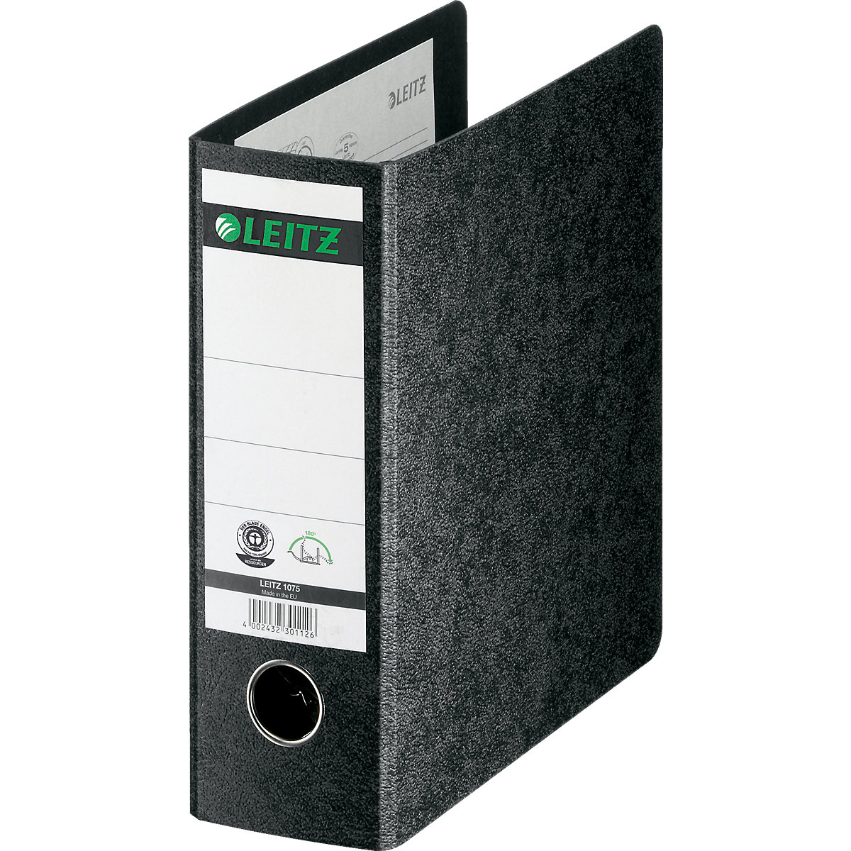 Aktenordner Hartpappe 1075 schwarz A5 Breite 8 cm