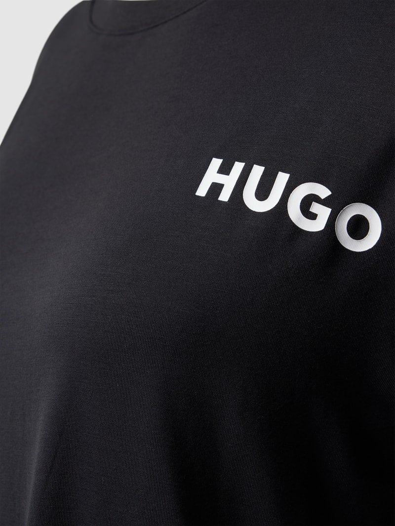 Oversized T-Shirt in melierter Optik Modell 'UNITE' in schwarz