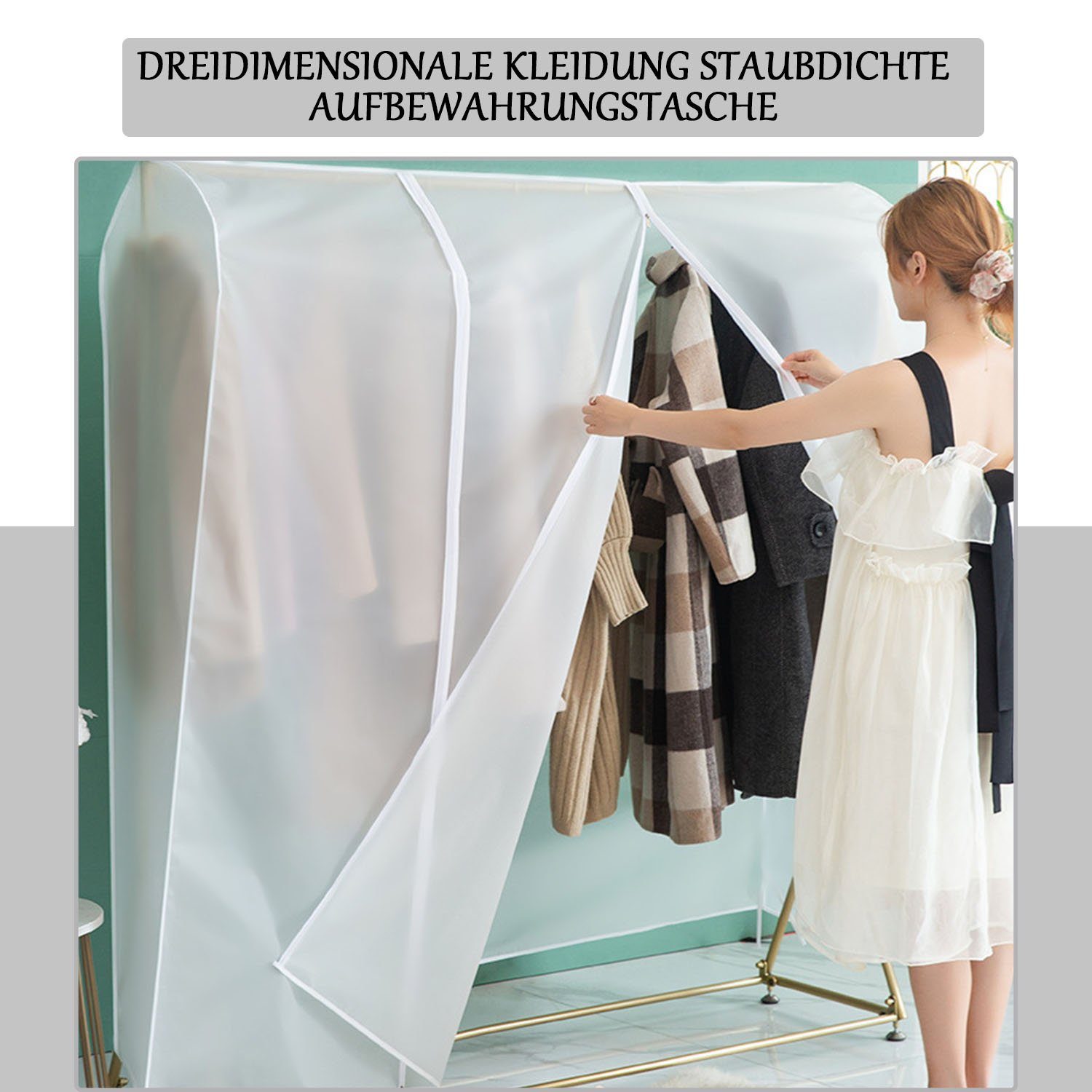 MAGICSHE Kleidersack Kleiderhülle mit Reißverschluss für offene Garderobe (1 St)