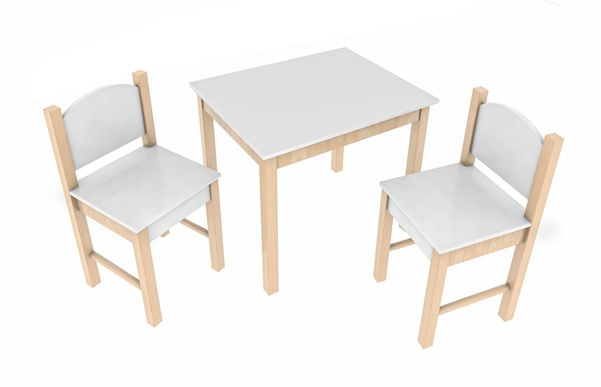 Coemo Kindersitzgruppe, (Set, 3-tlg), Kindersitzgruppe 1 Tisch 2 Stühle