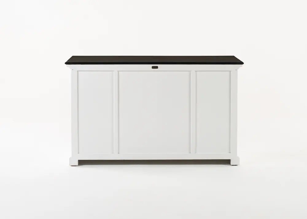 Novasolo Buffet Halifax Contrast Buffetschrank mit 4 Türen, 3 Schubladen und Glaseinsatz