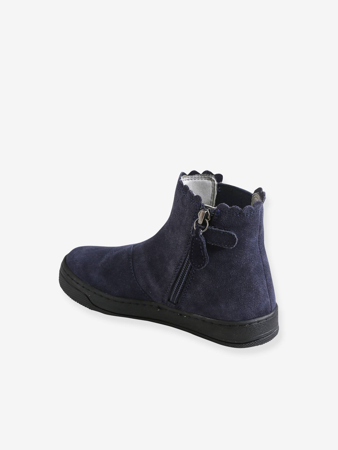 Vertbaudet Mädchen Boots, Dehneinsatz und Reißverschluss - marine