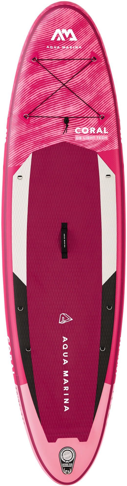Aqua Marina Inflatable SUP-Board Coral Stand-Up, (Set, 7 tlg., mit Paddel, Pumpe und Transportrucksack)
