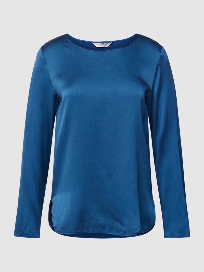 Blusenshirt mit Rundhalsausschnitt Modell 'MOLDAVA' in royalblau