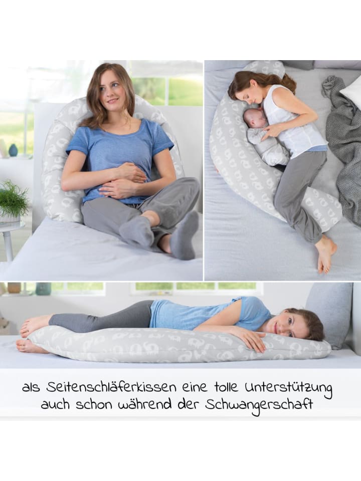 Theraline Stillkissen Das Komfort mit Mikroperlen-Füllung inkl. in grau,motiv günstig kaufen onesize