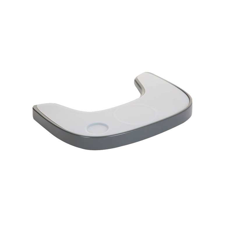 Tablette anthracite pour chaise haute Evolu 2 avec napperon en silicone Childhome