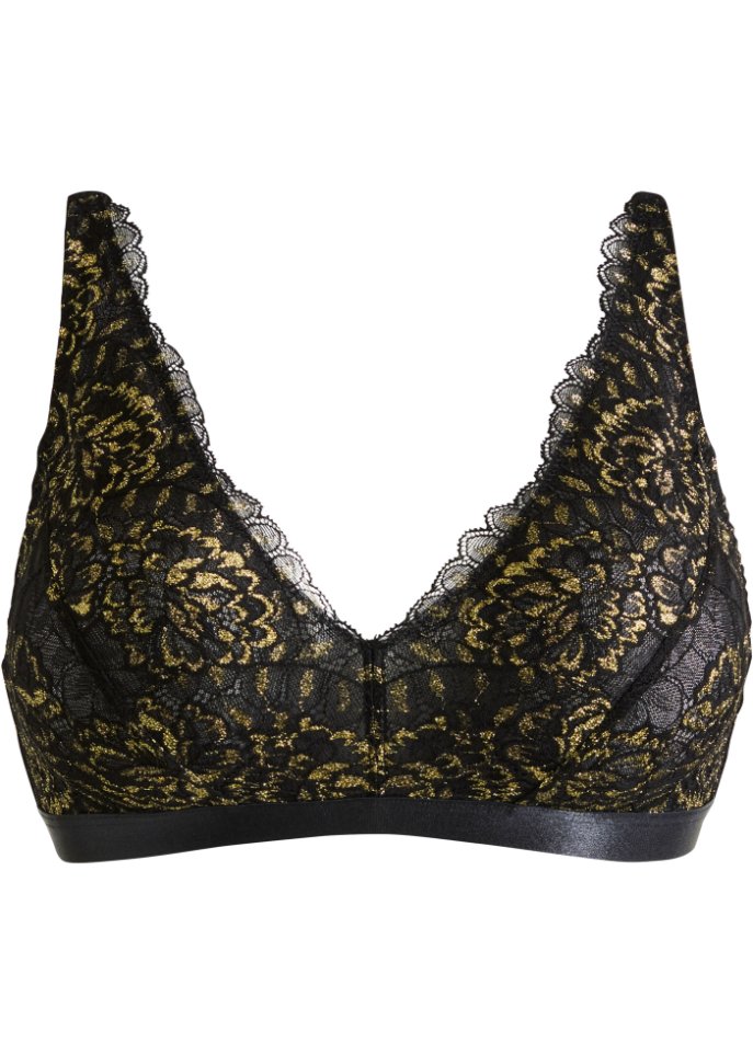 Bralette ohne Bügel mit Lurex Spitze