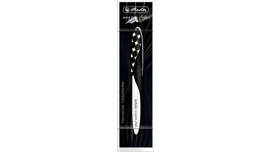 herlitz Füllhalter my.pen style Just Black in Folienbox Feder A