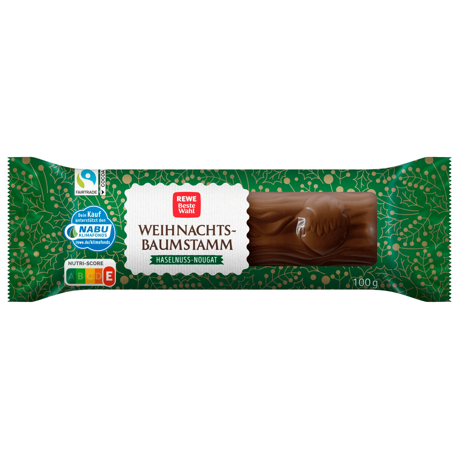 REWE Beste Wahl Weihnachtsbaummstamm Haselnuss-Nougat 100g