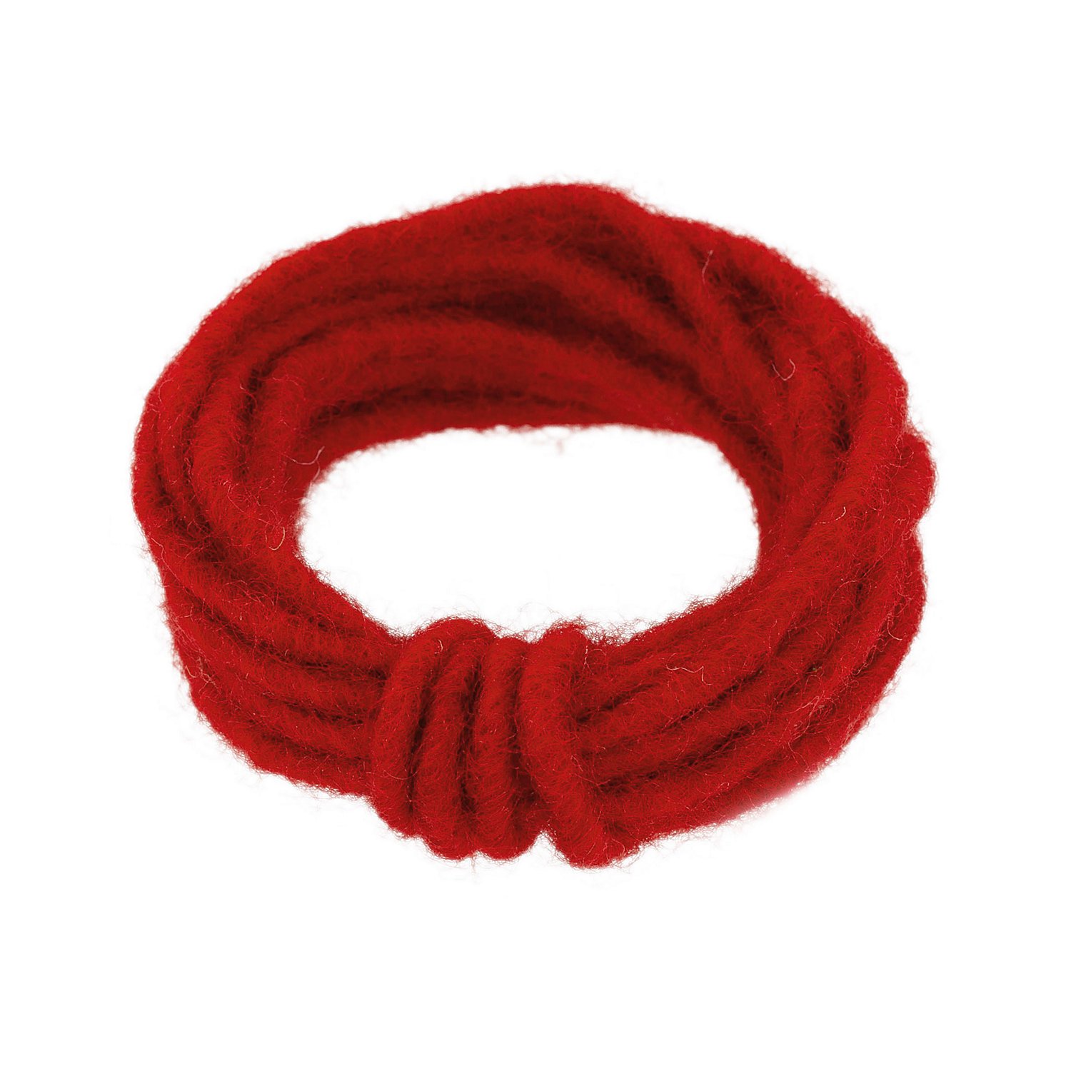 Wollkordel mit Drahtkern, rot, 5 mm Ø, 5 m