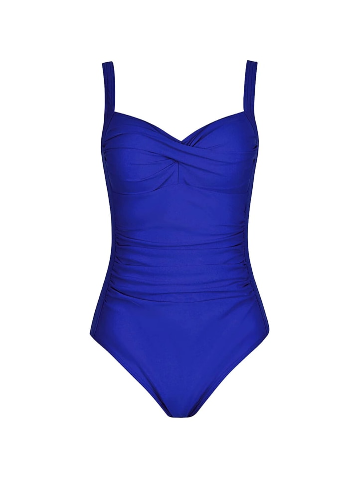 COFI 1453 Eleganter Blauer Badeanzug mit V-Ausschnitt in Blau günstig kaufen