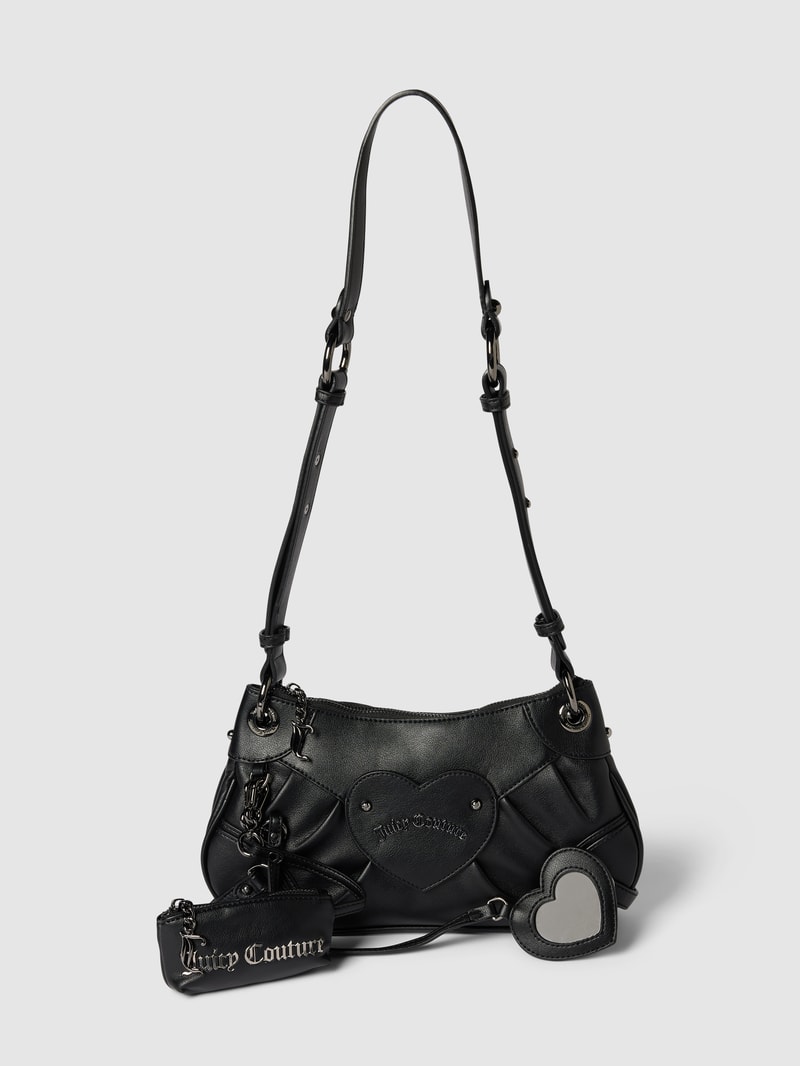 Bowling Bag mit Label-Detail Modell 'LOVE' in schwarz