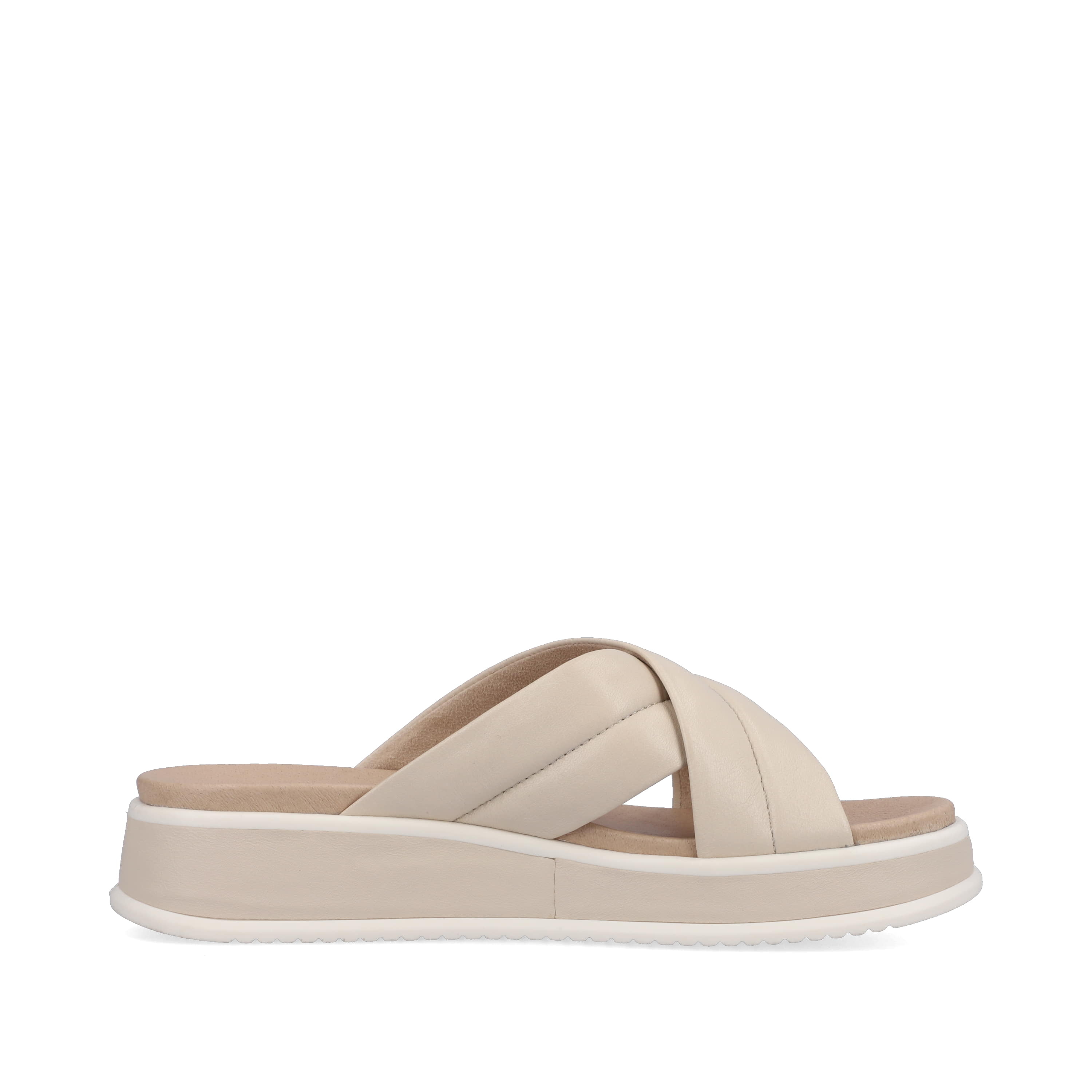 Rieker Damen Pantoletten creme beige