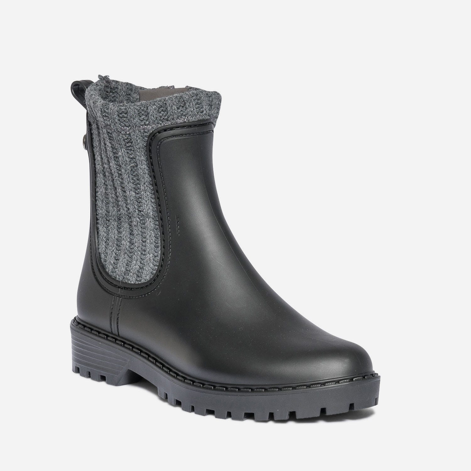 Chelsea boots de pluie IGOR noir cranté