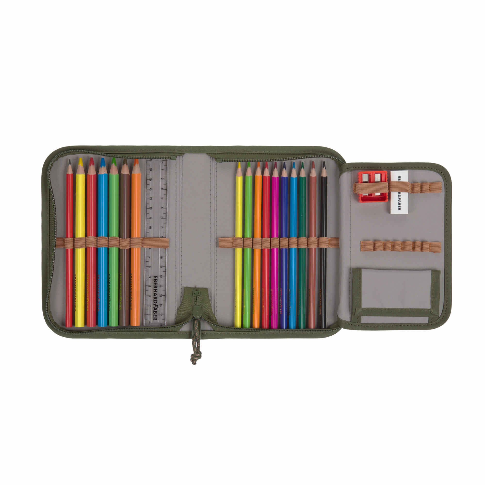 Schulranzen Set 7-teilig, Boxy Unique Olive