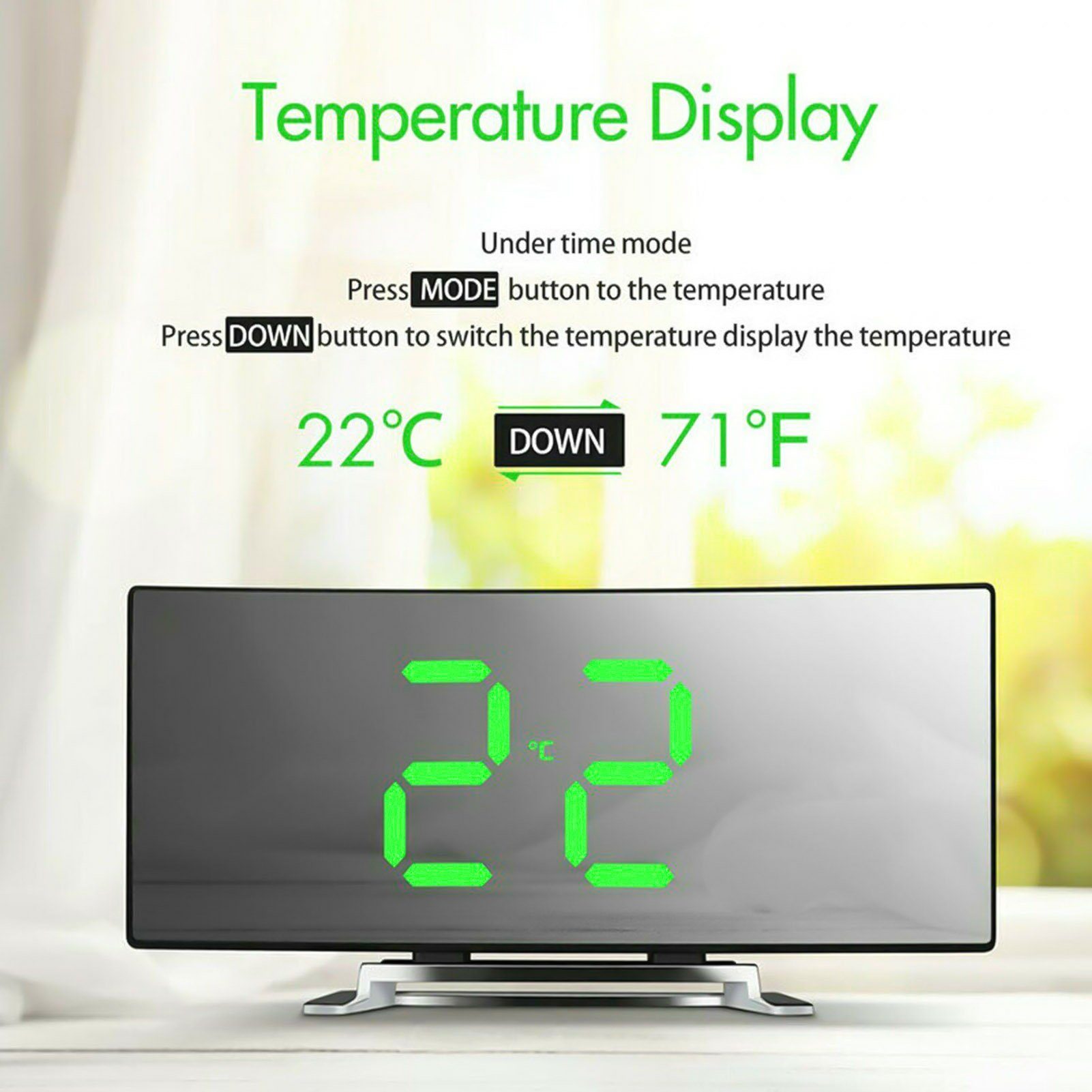 DOPWii Wecker LED-Digitaler Wecker,Snooze, LED-Display,Alarmwecker,Tischuhr