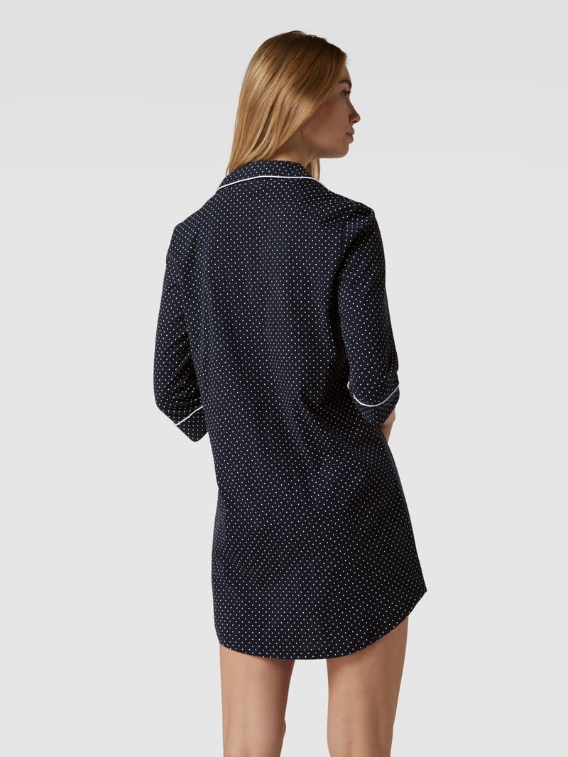 Nachthemd mit Polka Dots in marineblau