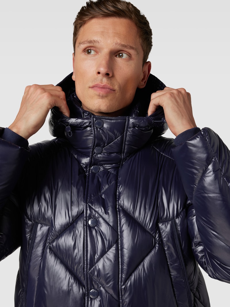 Steppjacke mit Brusttaschen Modell 'Morito' in marineblau
