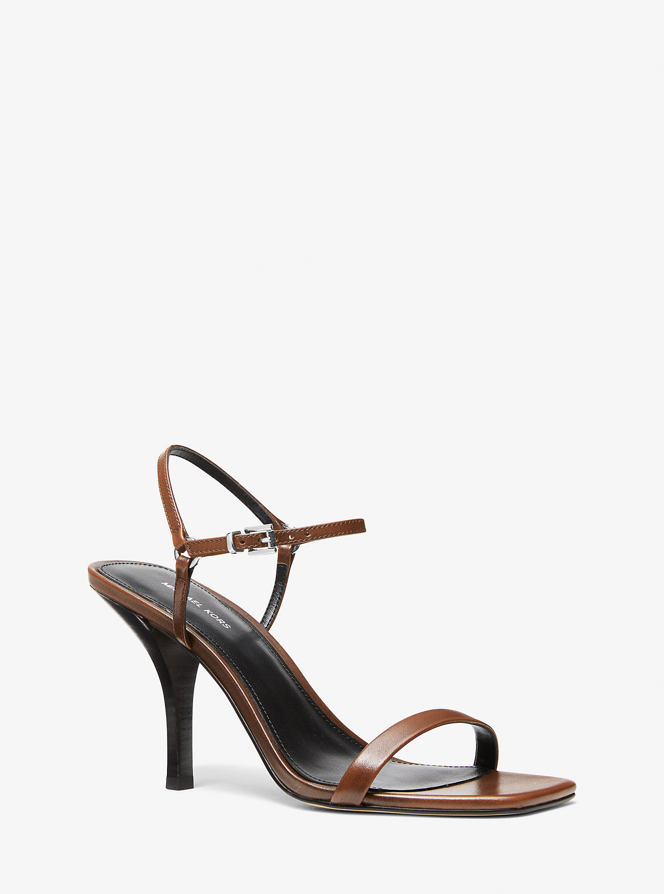 Selina Burnished Leather Sandal - LUGGAGE