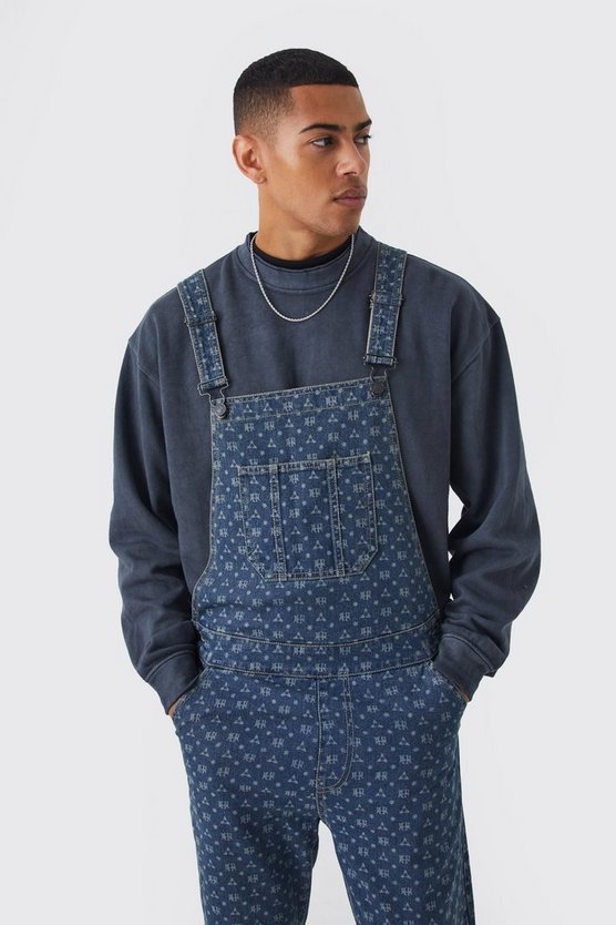 Slim-Fit Latzhose mit Print