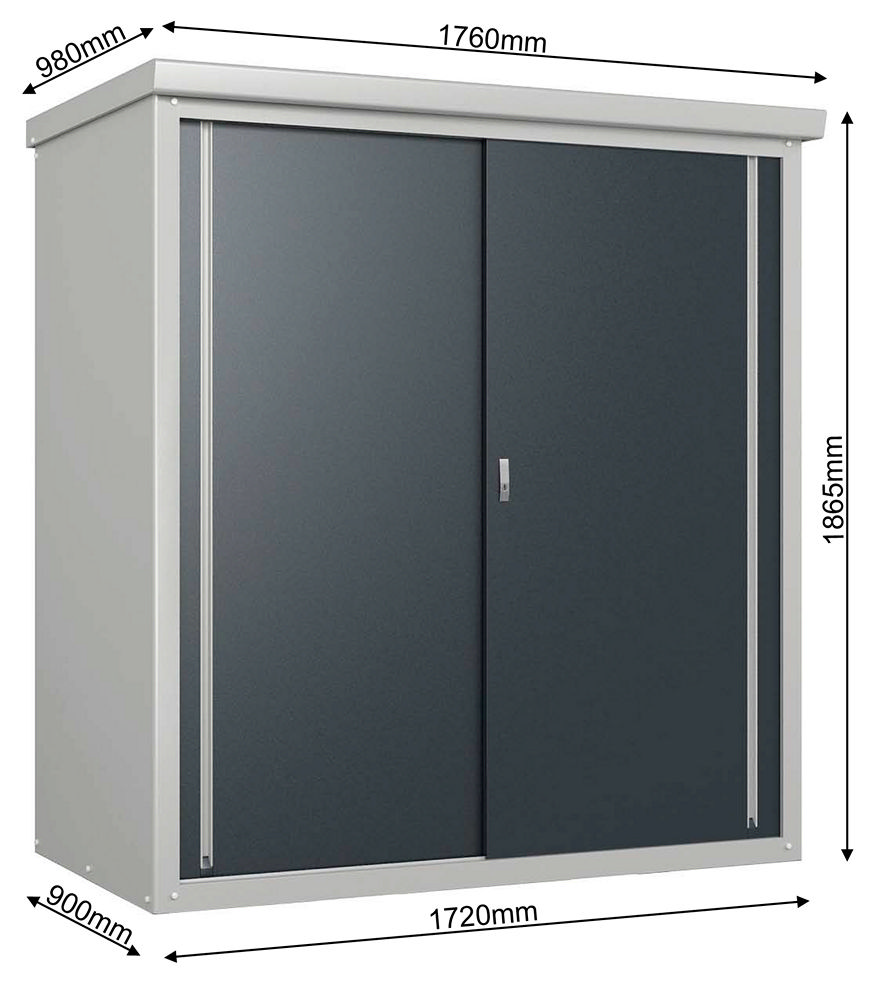 50NRTH Trimetals Gartenschrank Guardian D63 anthrazit