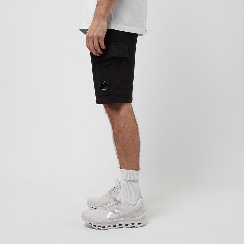 C. P. Company Light Fleece Utility Shorts Black
