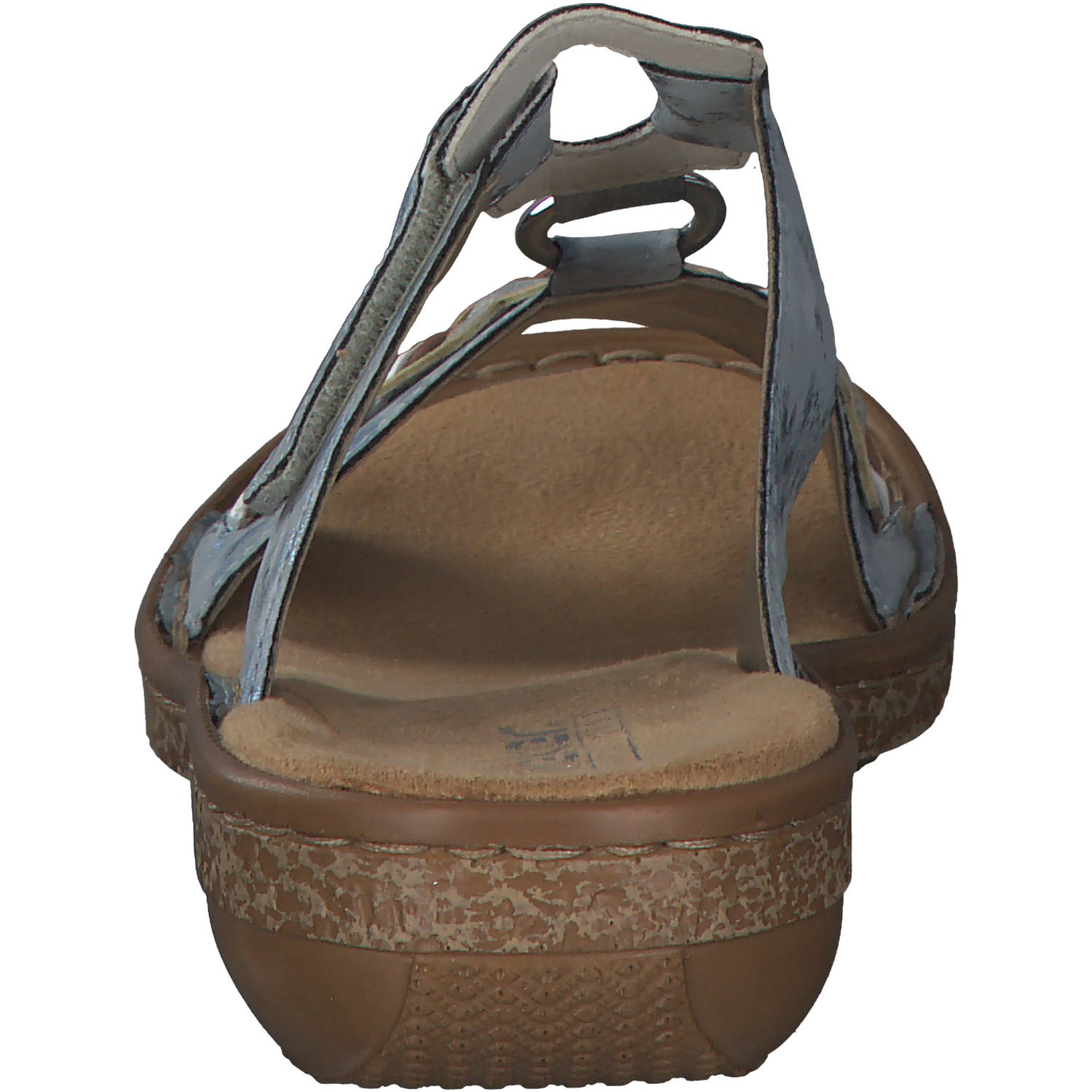 Rieker 628M8, Plateau-Pantoletten, Damen, heaven/fog-silver