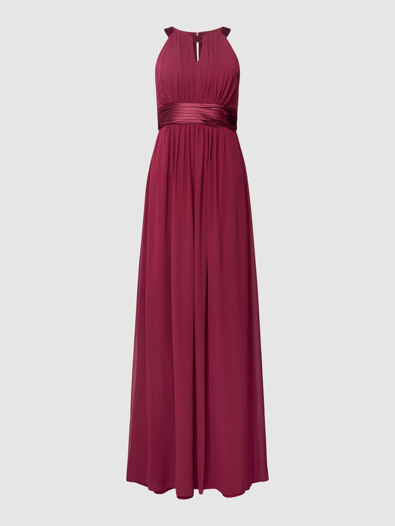 Cocktailkleid mit Neckholder in kirschrot