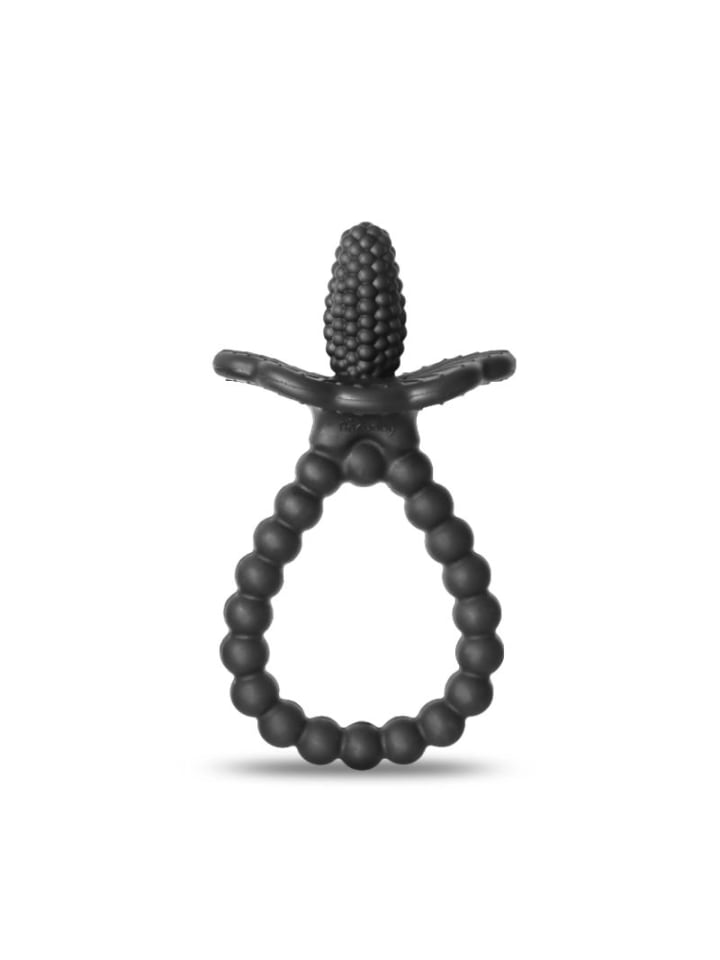 RaZbaby Baby Beißring Himbeere aus Silikon - Zahnungshilfe ab 3 Monaten in Schwarz günstig kaufen onesize