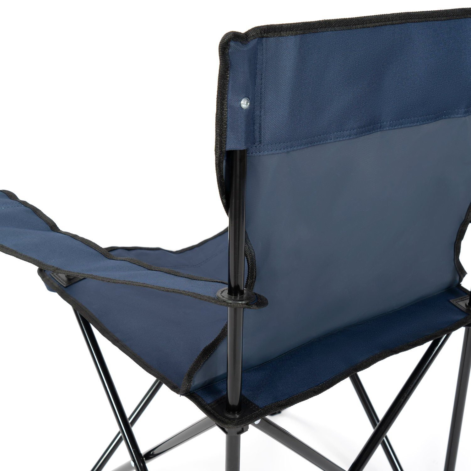 24Move Campingstuhl 24MOVE® Campingstuhl faltbar,Anglerstuhl,Liegestuhl mit Getränkehalter (bis max. 100 kg), mit Tragetasche, blau, Klappstuhl, bis 100kg belastbar