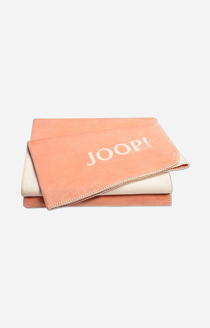 Wohndecke Uni-Doubleface in Apricot-Sand