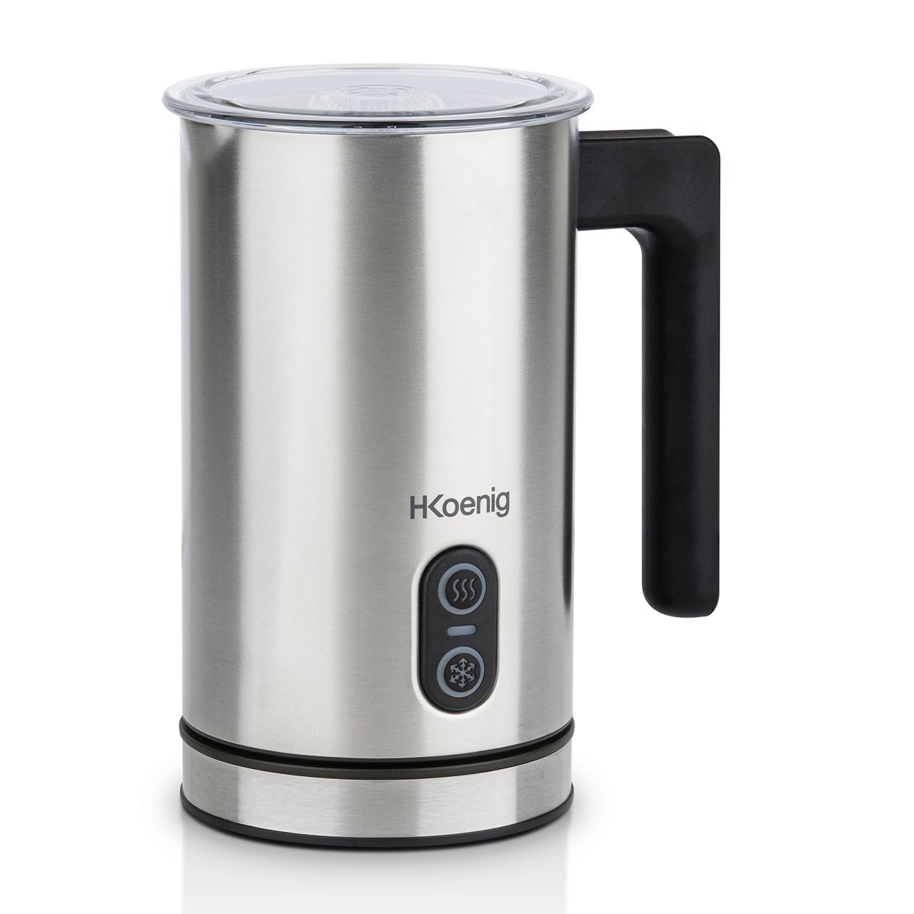 H.Koenig Elektrischer Milchaufschäumer MLK8 - Edelstahl - 0,24L -cremiger Kalt- oder Heißschaum - Antihaftbeschichtung - automatische Abschaltung - ideal für Kaffee, heiße Schokolade, Cappuccino, Milch