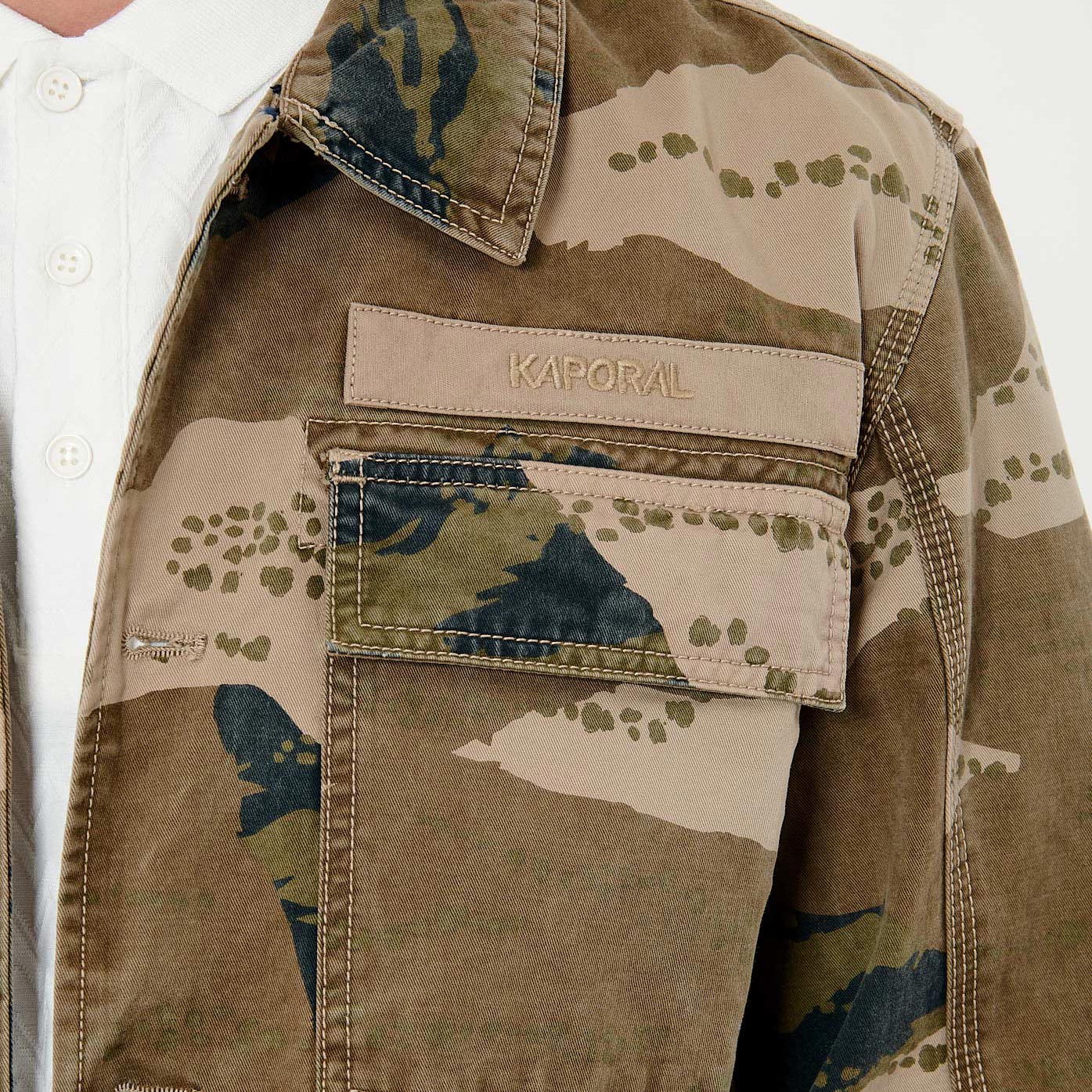 MAK    Veste kaki camouflage homme 100% coton