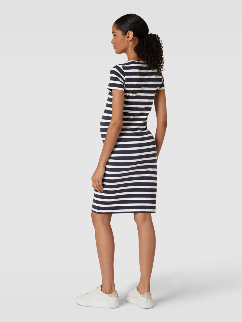 Umstands-Kleid mit Streifenmuster Modell 'MIA' in marineblau