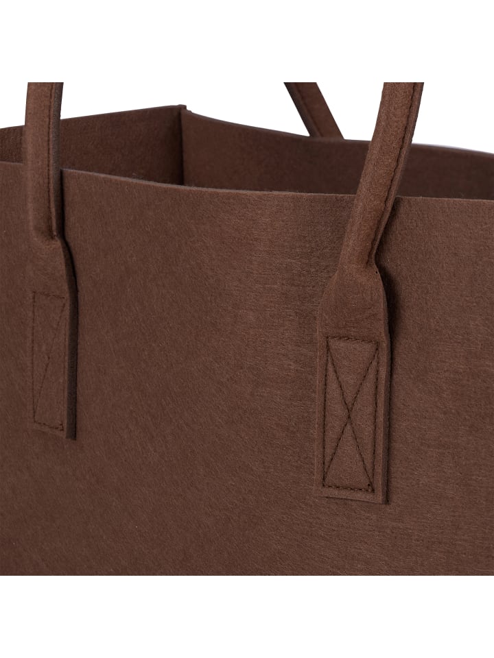 relaxdays 2x Kaminholztasche in Braun günstig kaufen onesize
