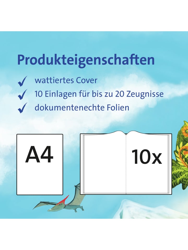 ROTH Zeugnismappe T-Rex in Grün günstig kaufen onesize