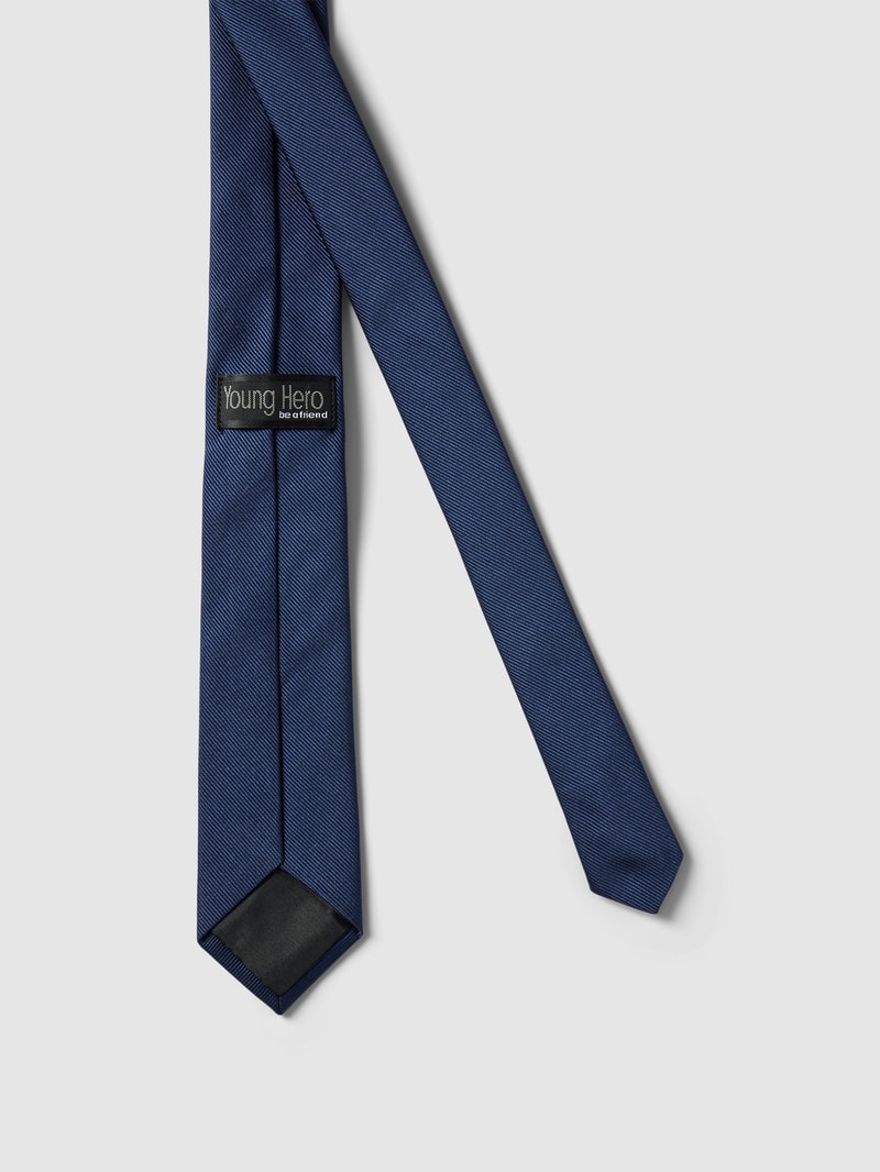Krawatte mit Strukturmuster in marineblau