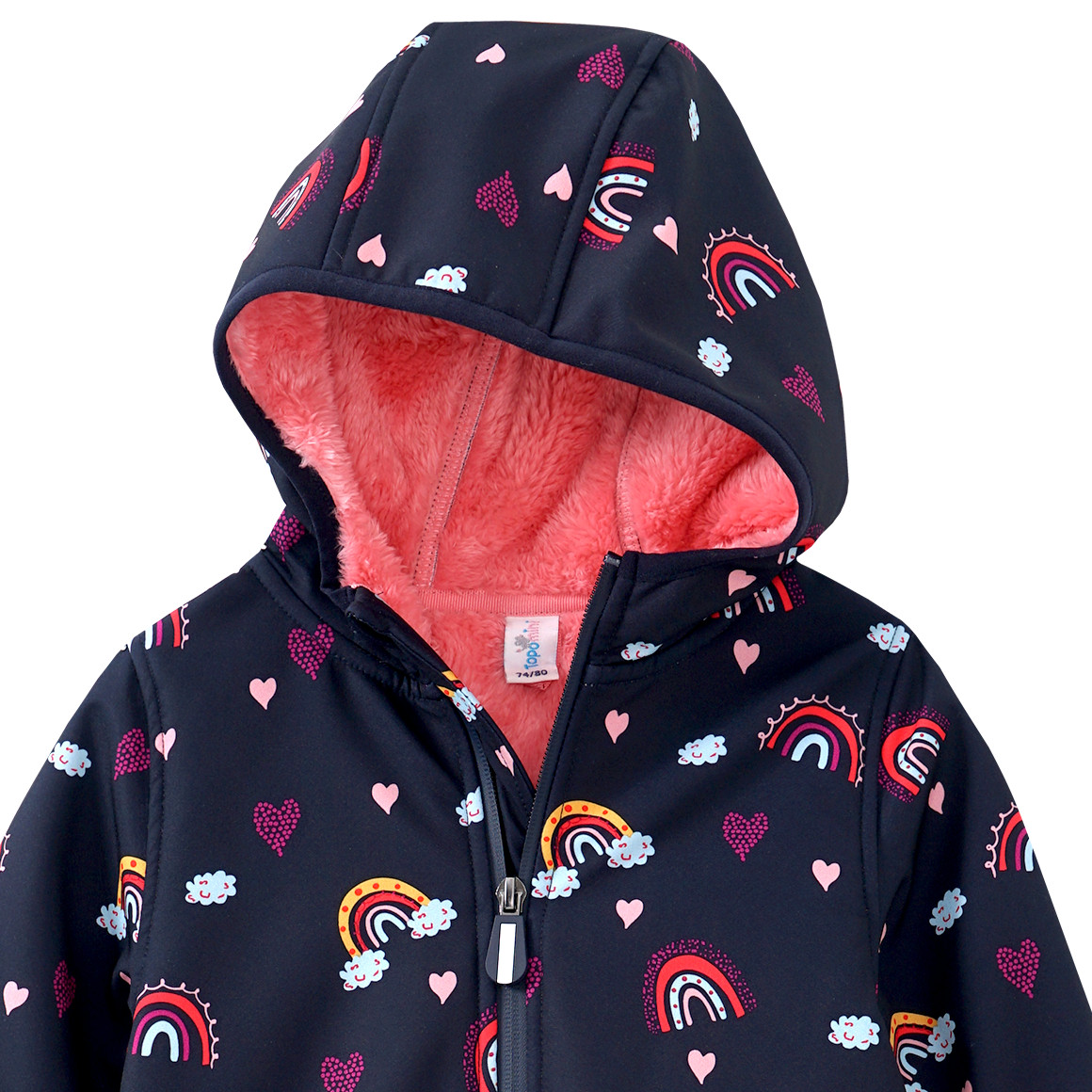 Baby Softshell-Overall mit Regenbogen-Allover
