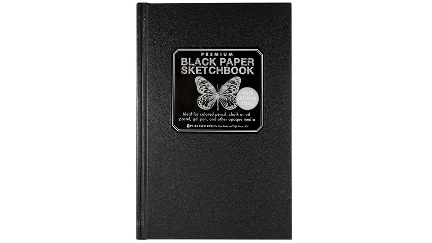 Leykam Skizzenbuch A5 schwarz perforiert 96 Blatt 110 g/m² schwarz
