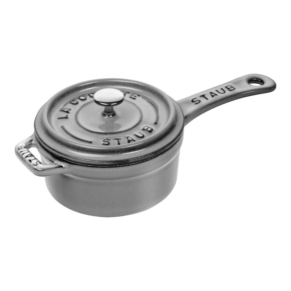 Stieltopf 10 cm, Gusseisen, Graphit-Grau