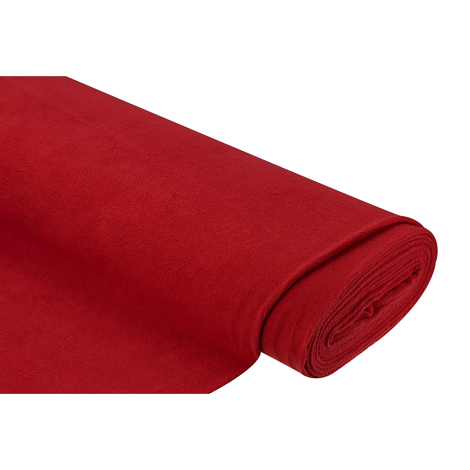Baumwoll-Polyester-Fleece, rot
