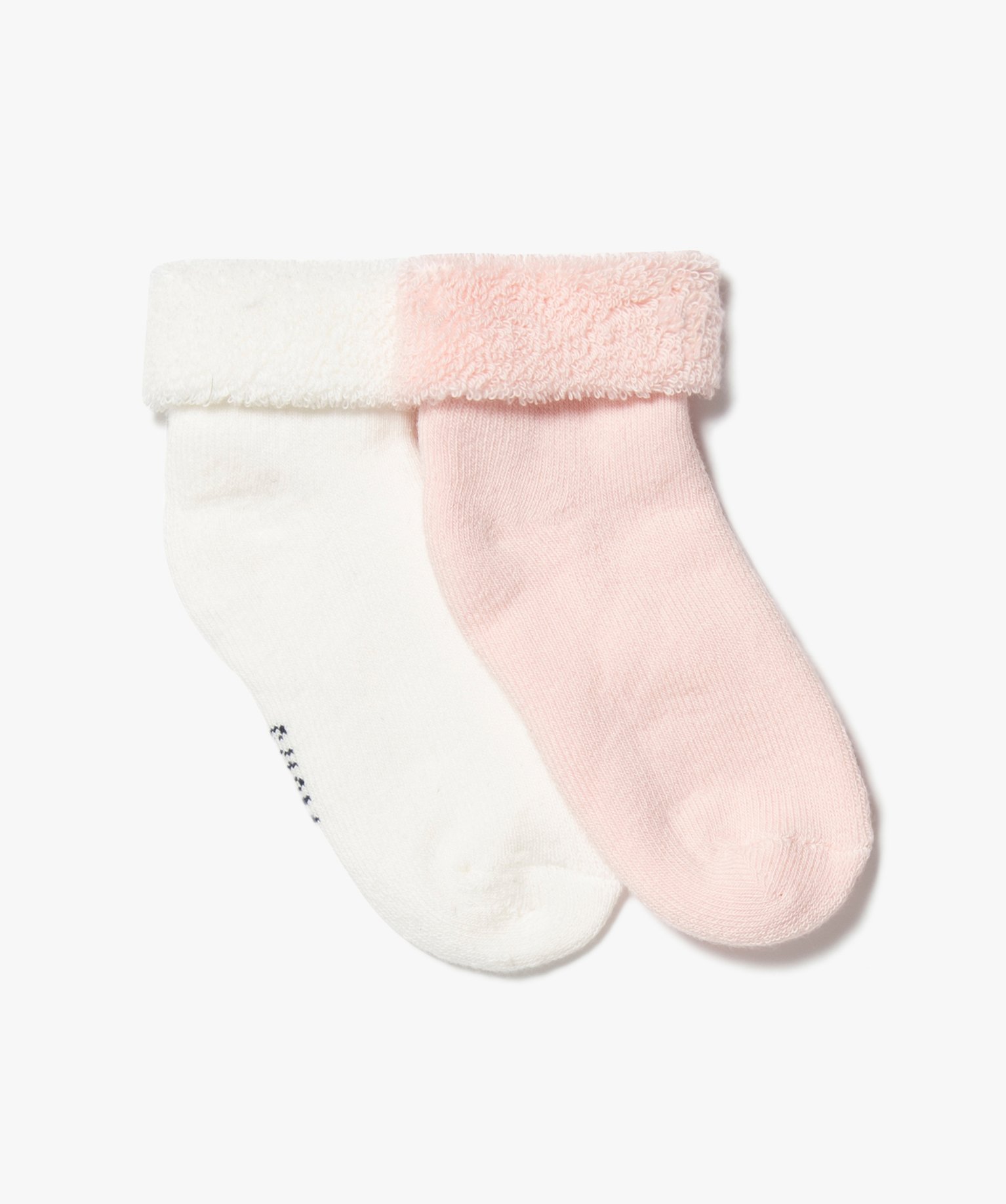 Chaussettes bébé en maille bouclette (lot de 2) rose | GEMO