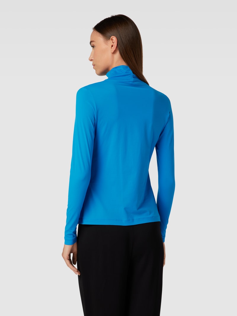 Longsleeve mit Stehkragen in royalblau