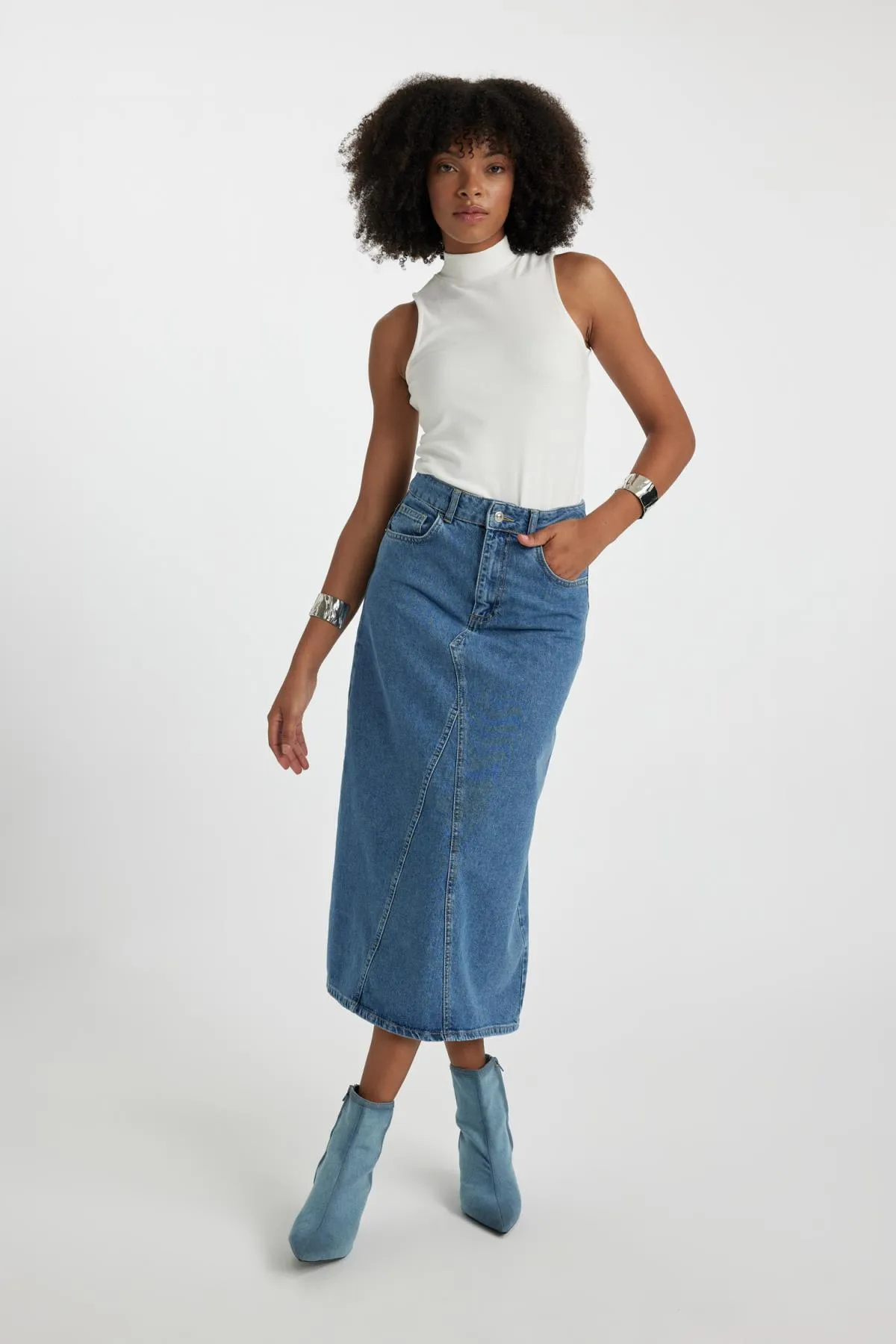 DeFacto  Langer Jeansrock mit langer Passform