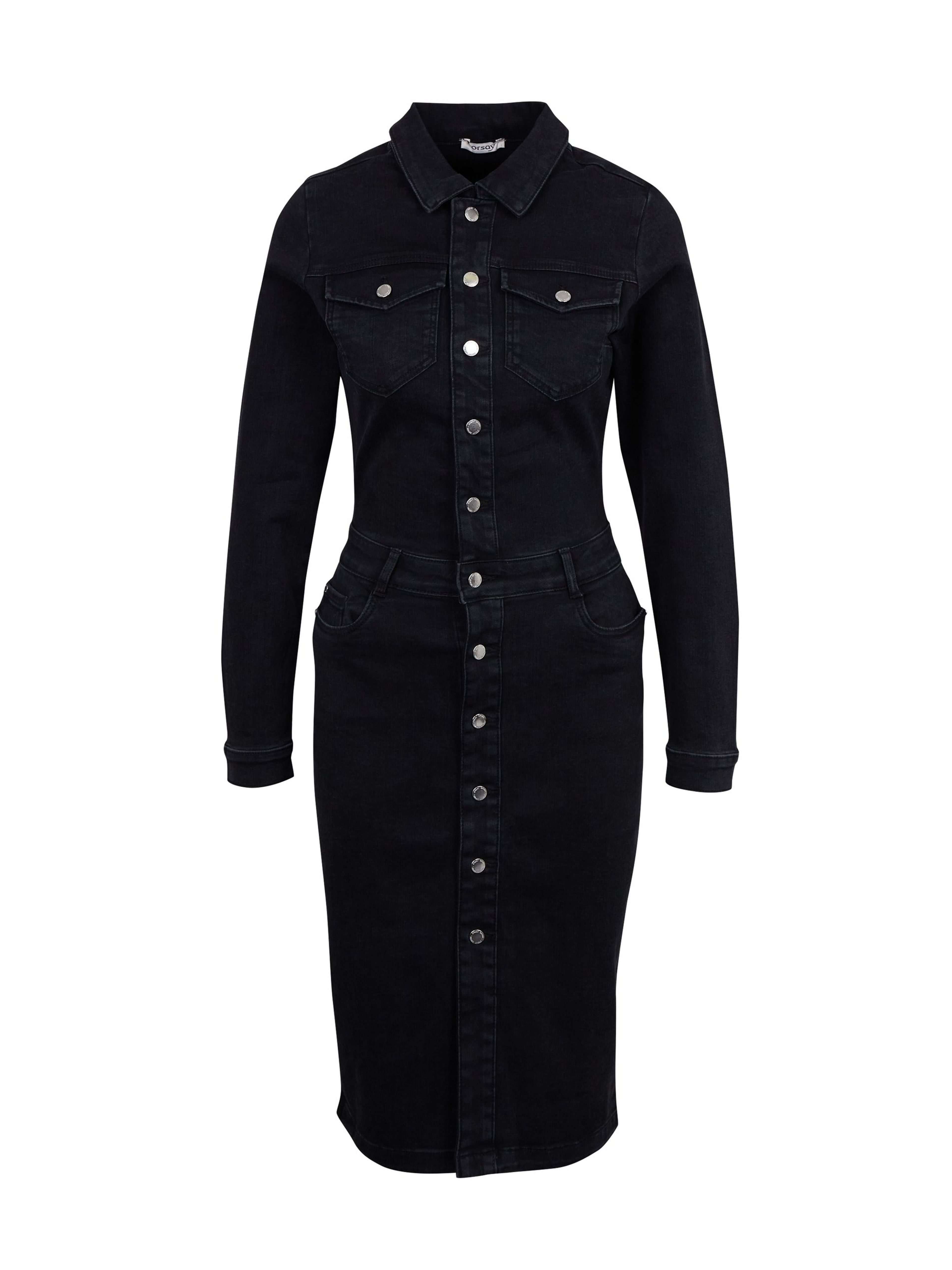 Schwarzes Damen-Denim-Kleid ORSAY