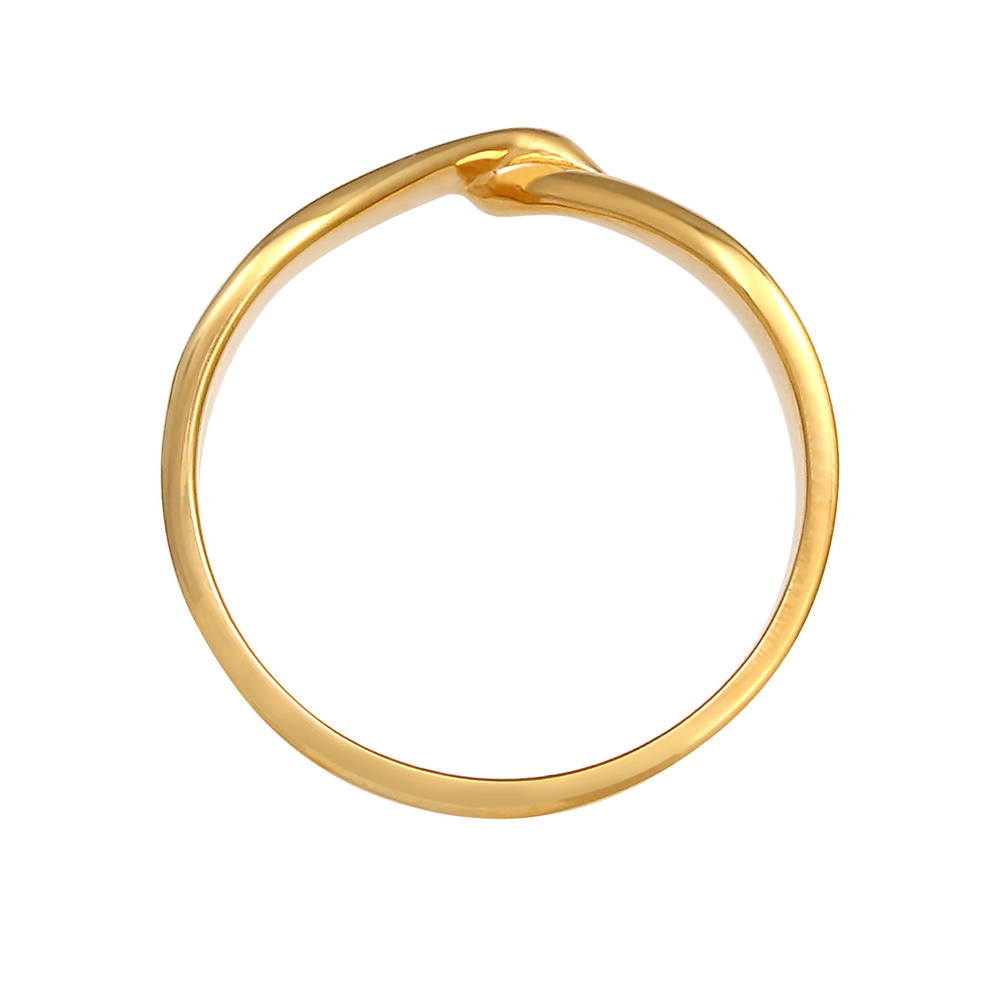 Elli Elli Bague Bague pour dames en forme de V Tendance tordue Basic Minimal en argent Bague
