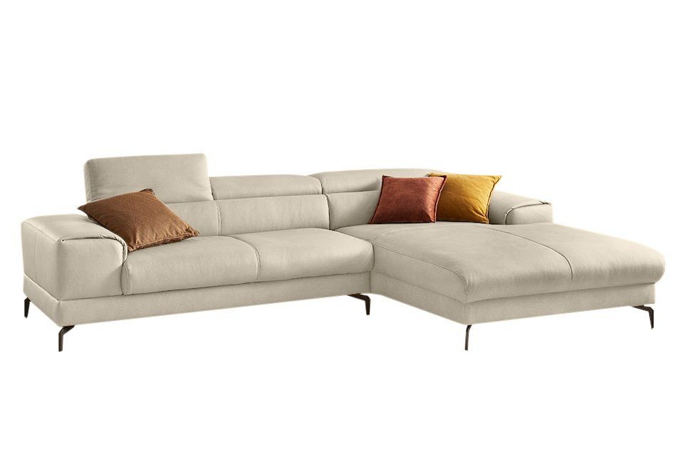 W.SCHILLIG Ecksofa piedroo, Kopfteilverstellung, wahlweise mit Sitztiefenverstellung, Breite 303cm