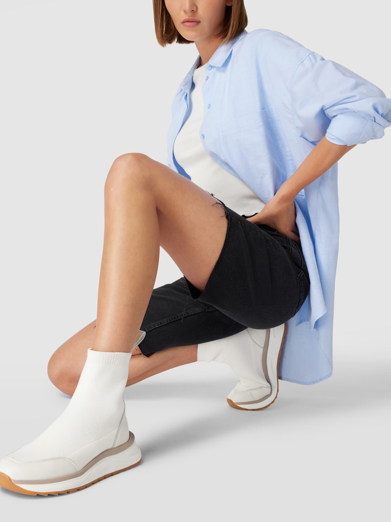 Sock-Sneaker mit Label-Details in offwhite