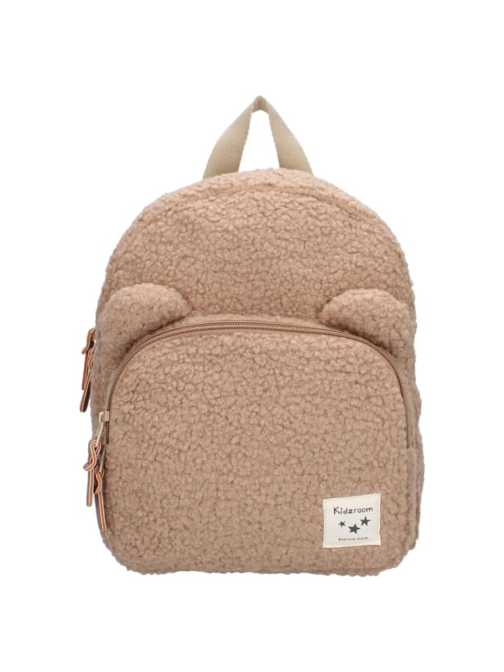 COFI 1453 Kidzroom Rucksack – Beige Kinderrucksack mit Teddy-Ohren in Braun günstig kaufen 29 x 22 cm