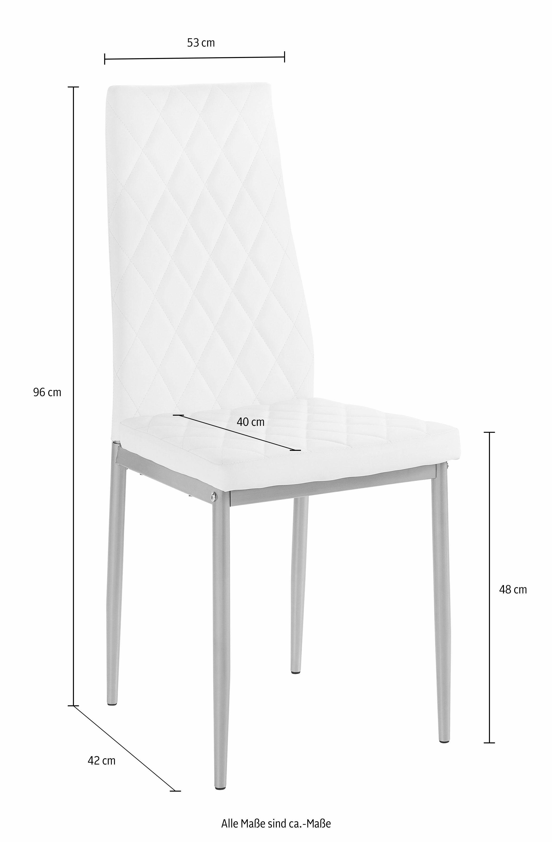 INOSIGN Essgruppe, (Set, 5-tlg), mit Tisch in schieferfarben, Breite 80 cm